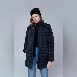 Whitesky Black Puffer Jacket
